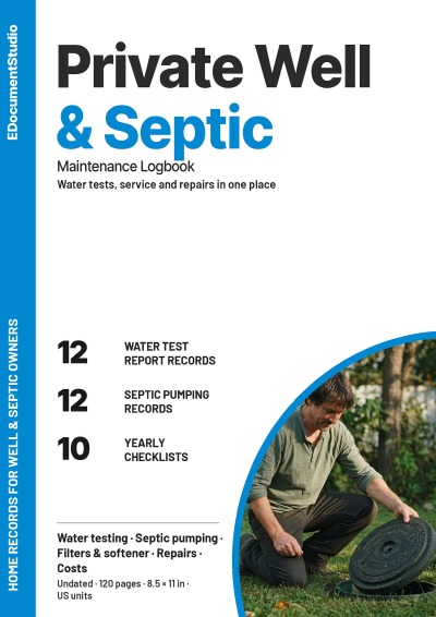 'Cover von Private Well & Septic Maintenance Logbook'-Cover