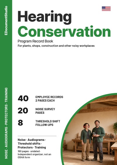 'Cover von Hearing Conservation Program Record Book'-Cover