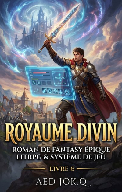 'Cover von Royaume Divin:Roman de Fantasy Épique LitRPG& Système de Jeu(Livre 6)'-Cover
