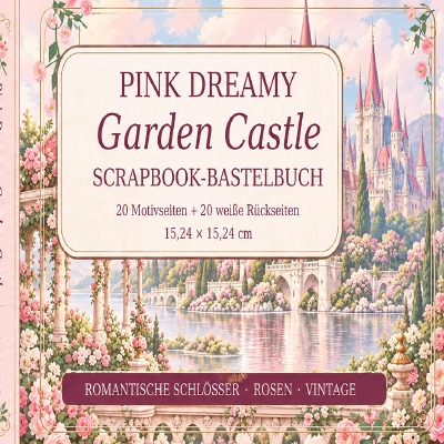 'Cover von Pink Dreamy Garden Castle – Bastelbuch'-Cover