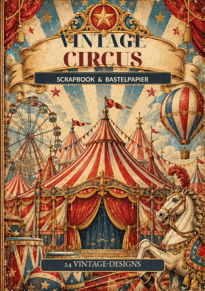 'Cover von Vintage Circus – Nostalgisches Scrapbooking-Bastelbuch'-Cover