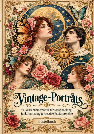 'Cover von Vintage-Porträts  64 romantische Ausschneidemotive für Scrapbooking, Junk Journaling & kreative Papierprojekte'-Cover