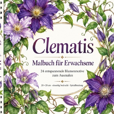 'Cover von Clematis Malbuch für Erwachsene'-Cover