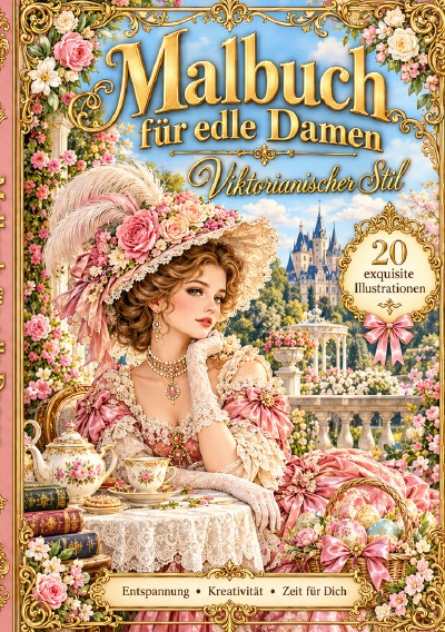 'Cover von Malbuch für edle Damen – Viktorianischer Stil'-Cover