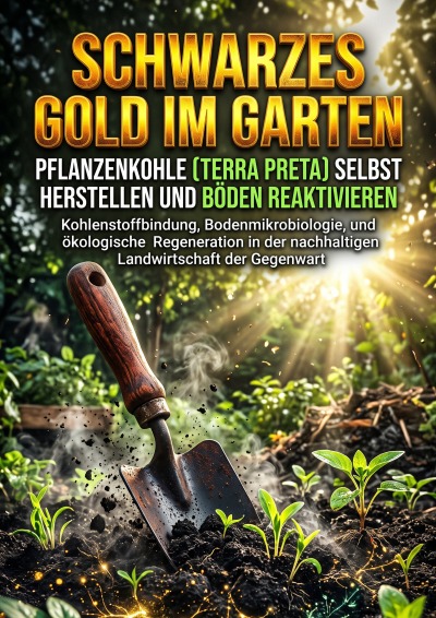 'Cover von Schwarzes Gold im Garten: Pflanzenkohle (Terra Preta) selbst herstellen und Böden reaktivieren'-Cover