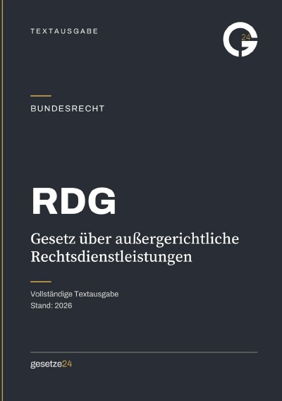 'Cover von RDG – Rechtsdienstleistungsgesetz'-Cover