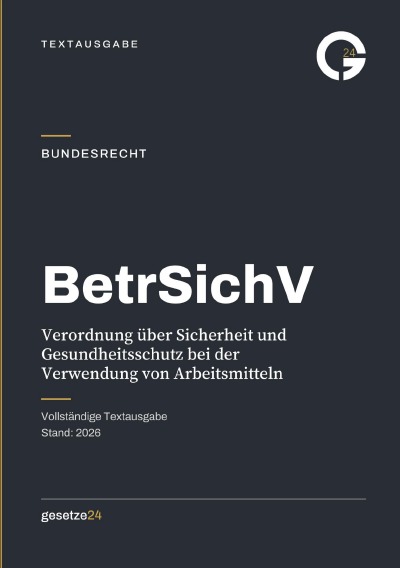 'Cover von BetrSichV – Betriebssicherheitsverordnung'-Cover