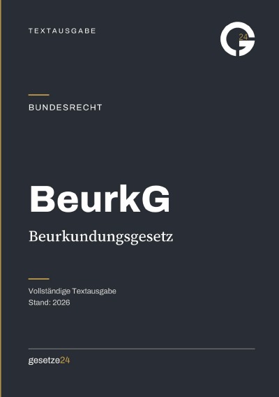 'Cover von BeurkG – Beurkundungsgesetz'-Cover