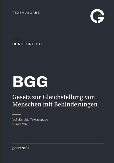 'Cover von BGG – Behindertengleichstellungsgesetz'-Cover