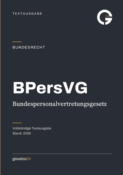'Cover von BPersVG – Bundespersonalvertretungsgesetz'-Cover