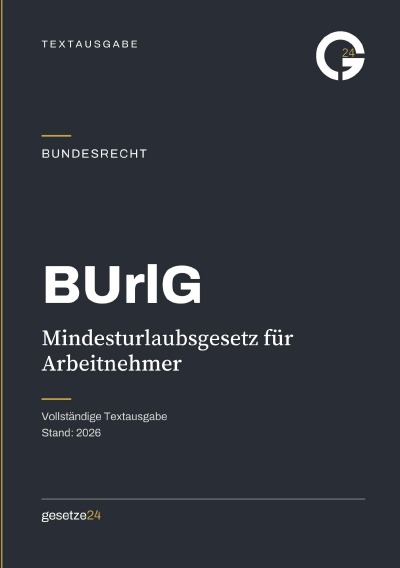 'Cover von BUrlG – Bundesurlaubsgesetz'-Cover