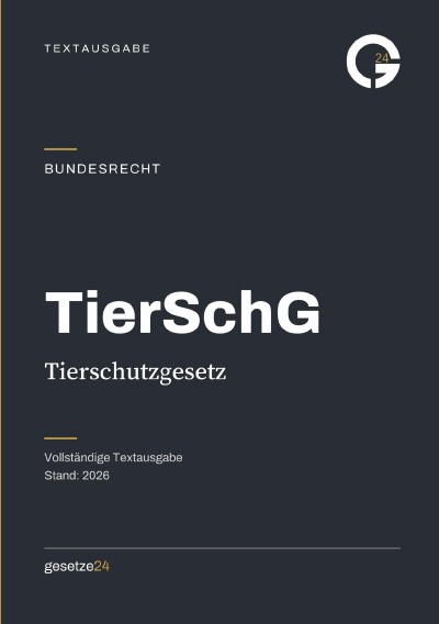 'Cover von TierSchG – Tierschutzgesetz'-Cover