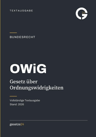 'Cover von OWiG – Gesetz über Ordnungswidrigkeiten'-Cover