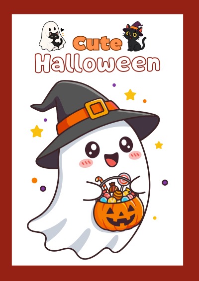 'Cover von Cute Halloween – Coloring Book'-Cover