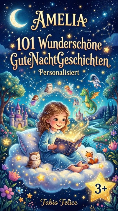 'Cover von Amelia. 101 Wunderschöne Gute Nacht Geschichten. Personalisiert'-Cover