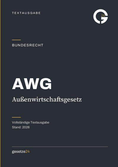 'Cover von AWG – Außenwirtschaftsgesetz'-Cover