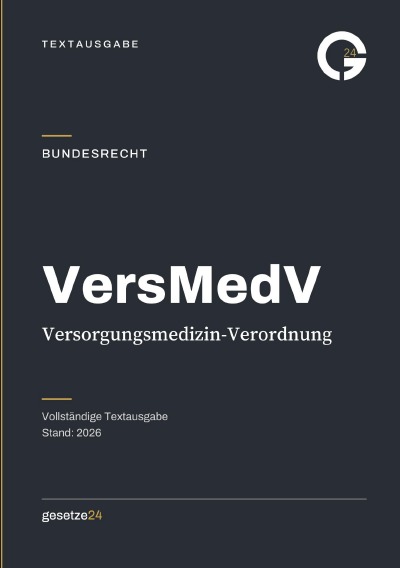 'Cover von VersMedV – Versorgungsmedizin-Verordnung'-Cover
