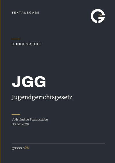 'Cover von JGG – Jugendgerichtsgesetz'-Cover