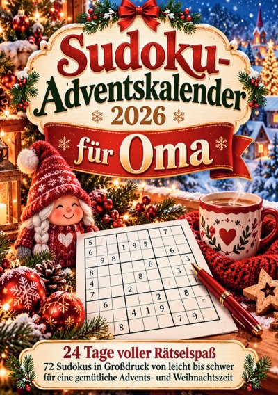 'Cover von Sudoku-Adventskalender 2026 für Oma'-Cover
