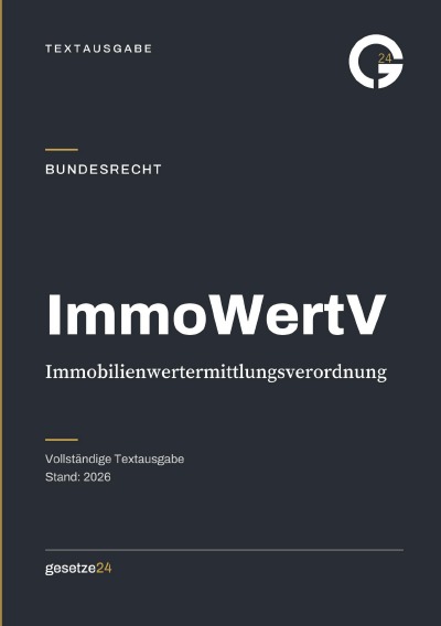 'Cover von ImmoWertV – Immobilienwertermittlungsverordnung'-Cover