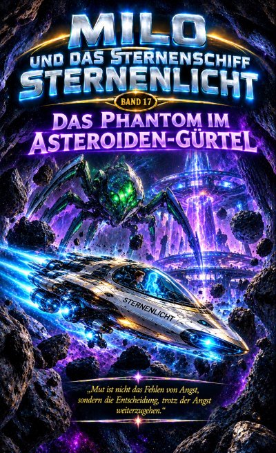 'Cover von Milo und das Sternenschiff Sternenlicht – Das Phantom im Asteroiden-Gürtel'-Cover