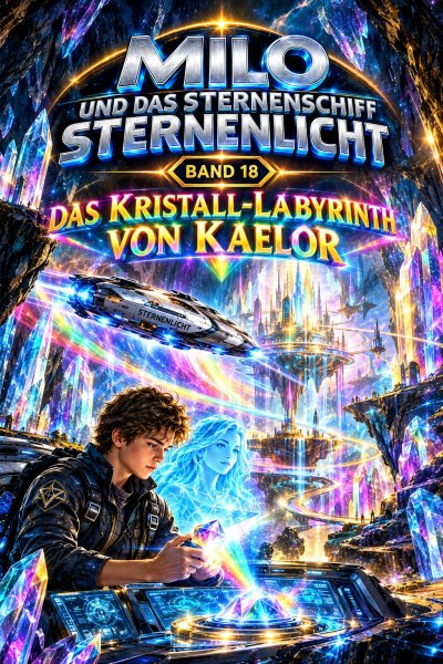 'Cover von Milo und das Sternenschiff Sternenlicht – Das Kristall-Labyrinth von Kaelor'-Cover