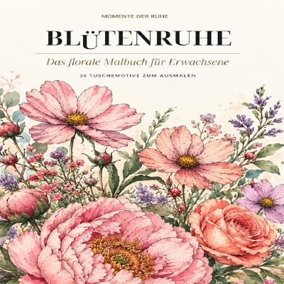 'Cover von Blütenruhe – Florales Malbuch für Erwachsene'-Cover