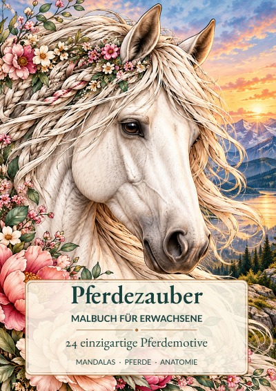 'Cover von Pferdezauber – Malbuch für Erwachsene'-Cover