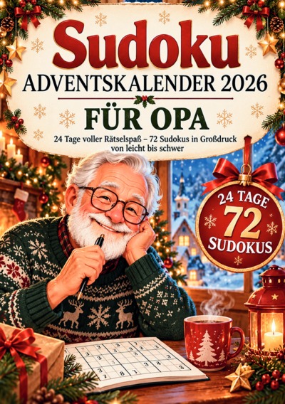 'Cover von Sudoku-Adventskalender 2026 für Oma'-Cover
