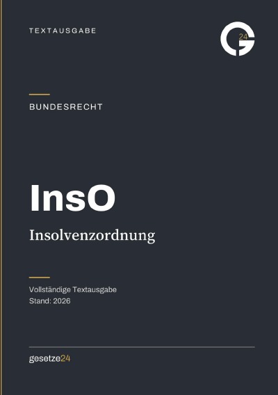 'Cover von InsO – Insolvenzordnung'-Cover
