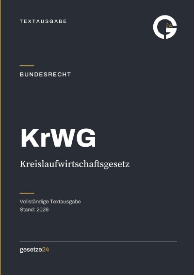 'Cover von KrWG – Kreislaufwirtschaftsgesetz'-Cover