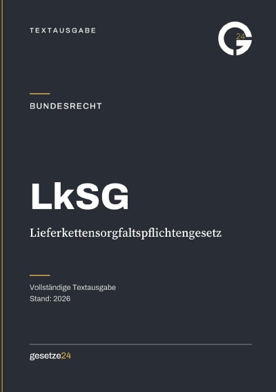 'Cover von LkSG – Lieferkettensorgfaltspflichtengesetz'-Cover