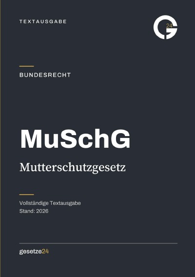 'Cover von MuSchG – Mutterschutzgesetz'-Cover