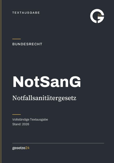 'Cover von NotSanG – Notfallsanitätergesetz'-Cover