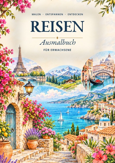 'Cover von Die schönsten Reiseziele zum Ausmalen'-Cover