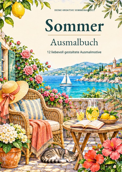 'Cover von Sommer-Ausmalbuch'-Cover