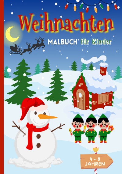 'Cover von Weihnachten Malbuch für Kinder'-Cover