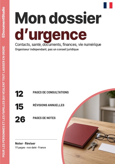 'Cover von Mon dossier d’urgence : mes informations essentielles réunies'-Cover