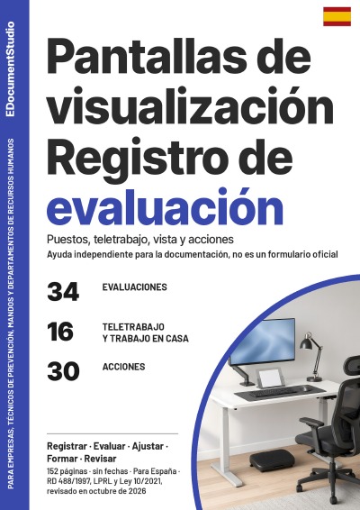 'Cover von Pantallas de visualización: registro de evaluación del puesto (RD 488/1997)'-Cover