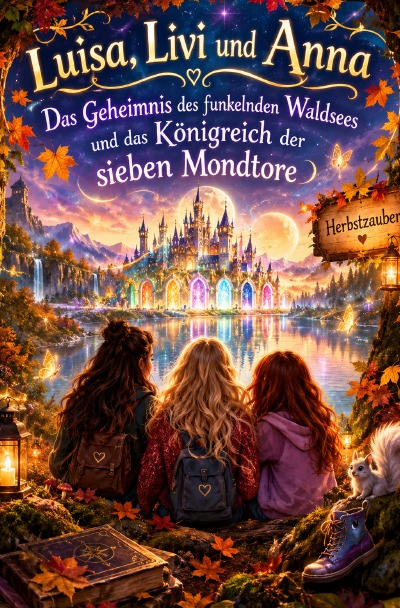 'Cover von Herbstzauber/ Luisa, Livi und Anna – Das Geheimnis des funkelnden Waldsees und das Königreich der sieben Mondtore ✨'-Cover
