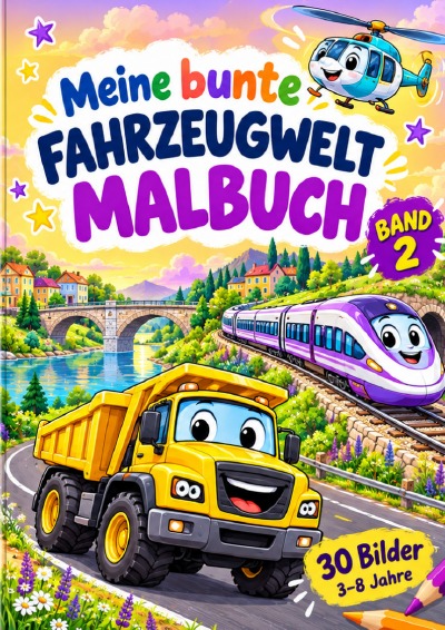 'Cover von Fahrzeug Malbuch Band 2'-Cover