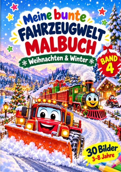 'Cover von Fahrzeug Malbuch Band 4 (Winter Edition)'-Cover