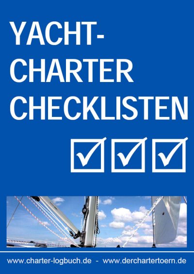 'Cover von Yachtcharter Checklisten. Für den gelungenen Segeltörn. Und zum Skippertraining nach der SKS-Prüfung.'-Cover