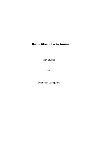 'Cover von Kein Abend wie immer Stücke'-Cover