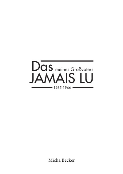 'Das JAMAIS LU meines Großvaters'-Cover