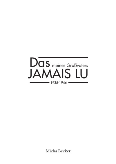 'Cover von Das JAMAIS LU meines Großvaters'-Cover
