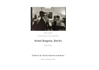 Hotel Bogota, Berlin - Schwarz-Weiss - Liebeserklärung an ein Hotel  - Rainer Strzolka