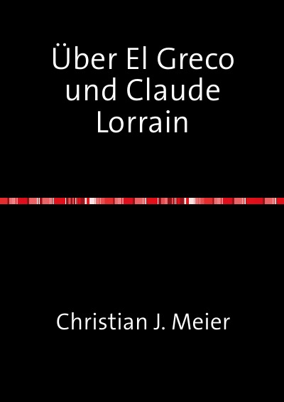 'Über El Greco und Claude Lorrain'-Cover