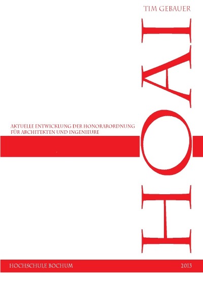 'Aktuelle Entwicklung der HOAI 2013'-Cover