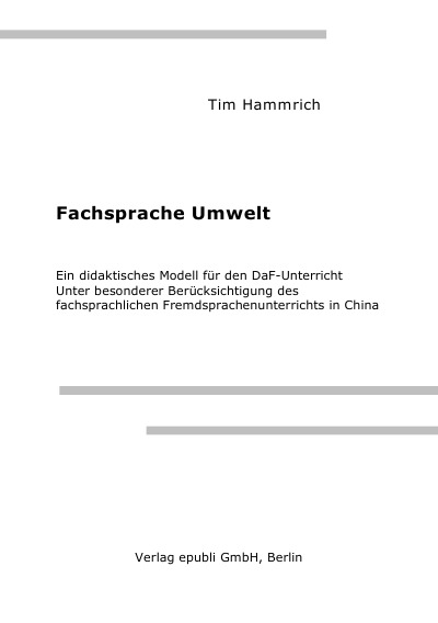 'Cover von Fachsprache Umwelt'-Cover